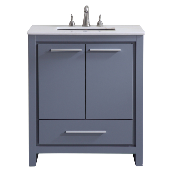 Elegant Decor 30 Single Bathroom Vanity Set In Grey" VF-1028